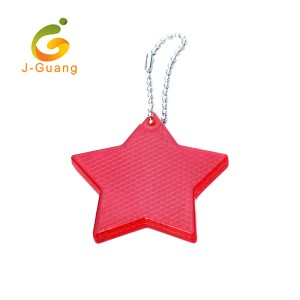 JG-K-01 Promotional Ideal Gift Hard Star Shape Reflective Hanger