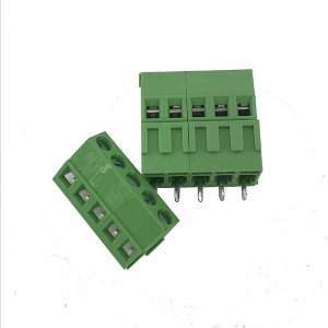 Connector de cable de bloc de terminals elèctric de dues files PCB de pas de 5,08 mm