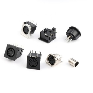 Circular Din connector 4 pin Jack Female Socket 4/5/6/8 pins Terminal pcb Mount din socket 8pins round din connector
