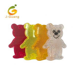 JG-K-06 Bear Shape Hard Plastic Safety Reflective Keyrings
