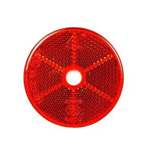 Priamo vo výrobe lacno Dia60mm Reflexný červený okrúhly plastový reflexný reflektor pre kamión na motocykel
