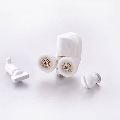 Wholesale Price Stainless Steel Punching Fabrication Parts - HS011 shower door rollers,  sliding enclosure door glass roller with bottom guide hook – Leway
