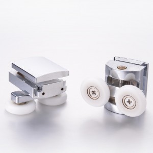 HS054 Zinc Alloy Double Pulley for Bathroom door Shower room hardware