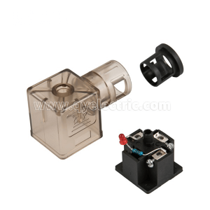 DIN 43650A Lidhës i valvulës solenoid me tub me vidë LED me tregues ose dritë