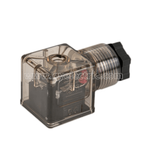 DIN 43650A Solenoid valve njikọ PG11 LED na egosi DC24V VOLT,AC220V VOLT