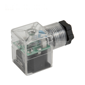 DIN 43650A Solenoid valve connector Bridge rectifier + LED + VDR