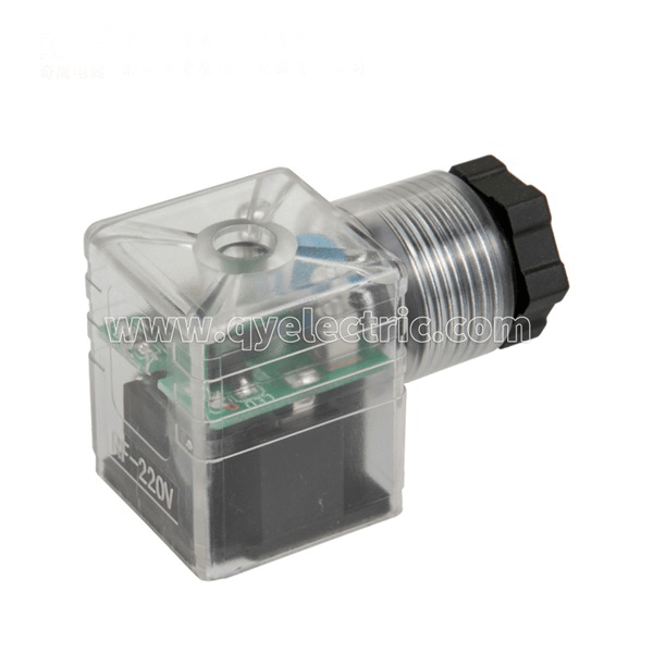 Wholesale Price China Sensor Connectors Sockets – DIN 43650A  Solenoid valve connector Bridge rectifier+LED +VDR – Qiying