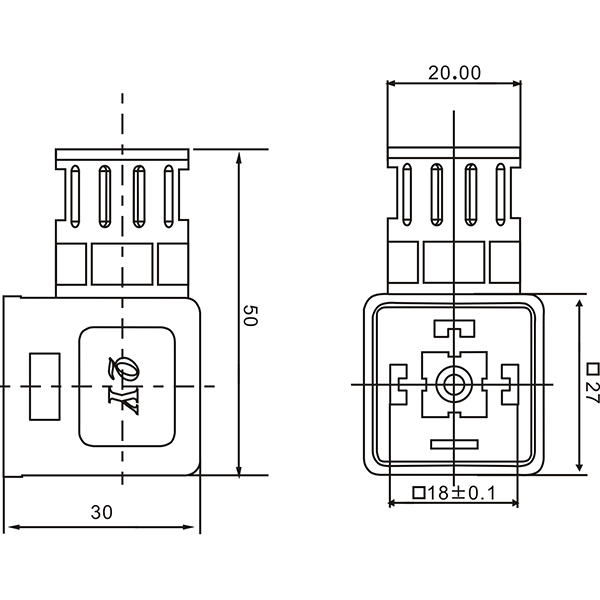 2019 China New Design Sensor Connectors Socket -
 DIN 43650A Screwed pipe Solenoid valve connector  – Qiying