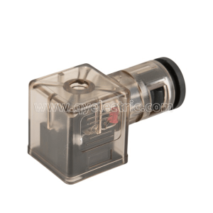 DIN 43650A Prisukamas vamzdis Solenoidinio vožtuvo jungtis LED su indikatoriumi arba lempute