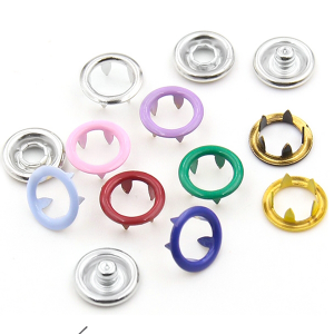 Customized Brass Metal Prong Ring Snap Button Snap Ring Button for Clothes