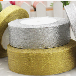 Colored Gold Metallic Ribbon and Silver Metallic Ribbon with best factory prices
