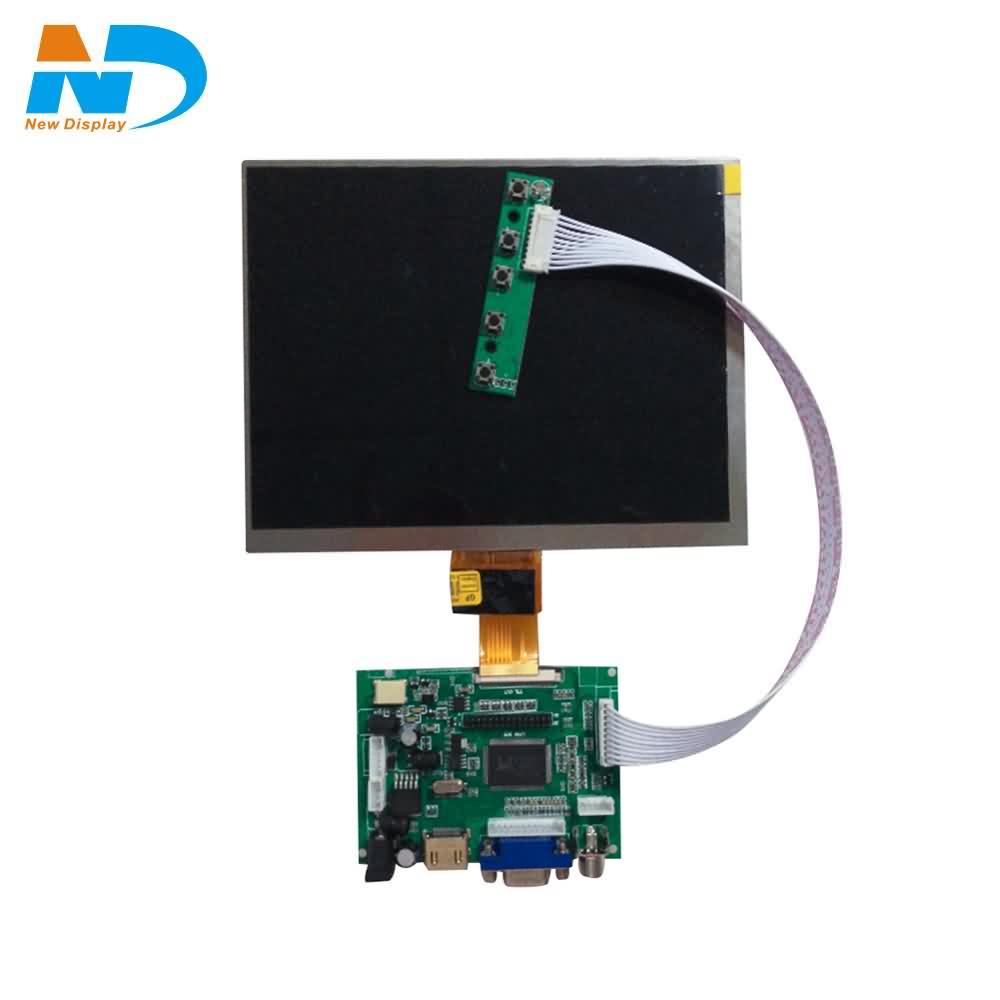 8 inch 1024*768 IPS lcd panel with hdmi controller board