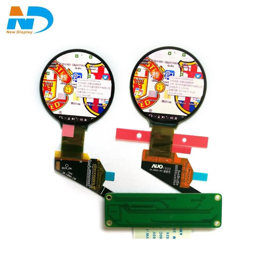 AUO 1.4 inch round lcd display with hdmi driver board for wearable watch H139BLN01.2
