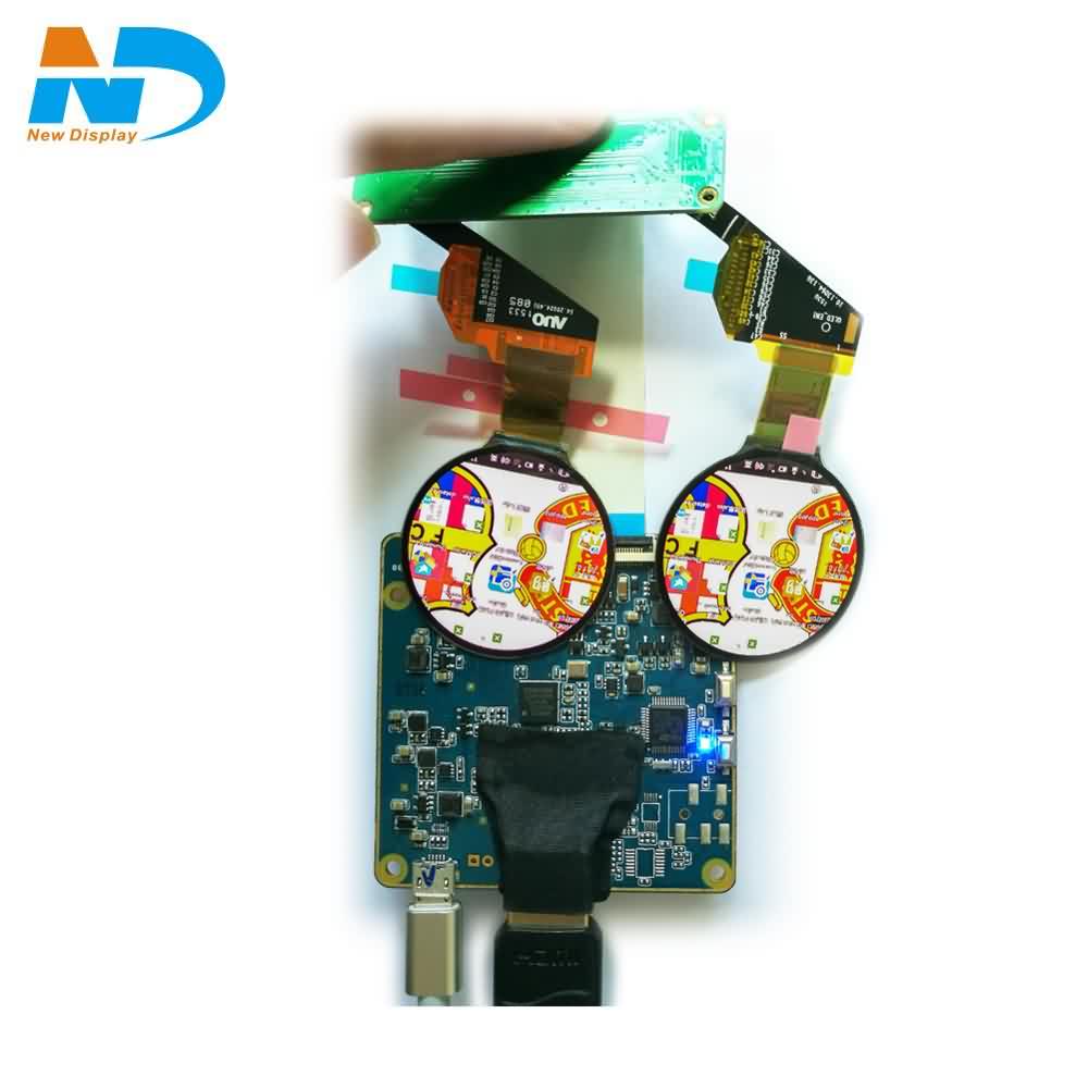 AUO 1.4 inch circular amoled panel with hdmi driver board for wearable watch H139BLN01.0