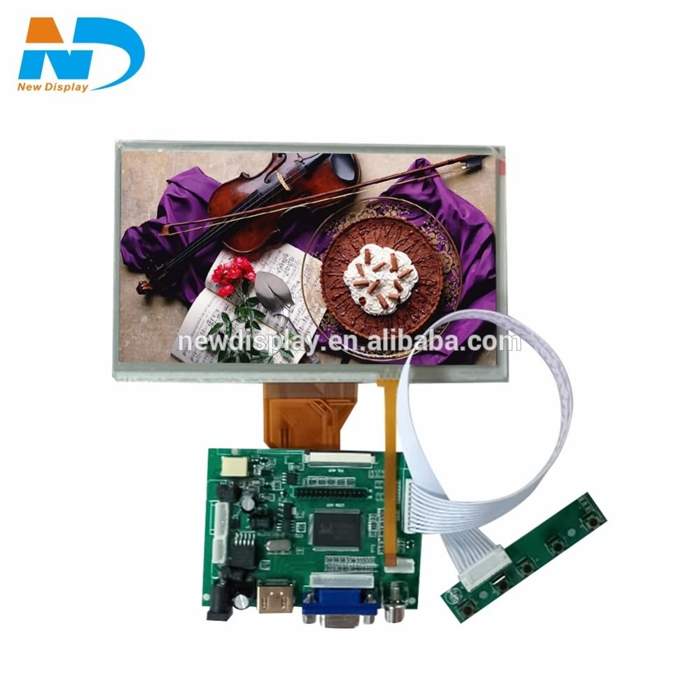 7" 800×480 high brightness 800nits outdoor sunlight readable TFT lcd display panel/resistive touch panel/HDMI AD board