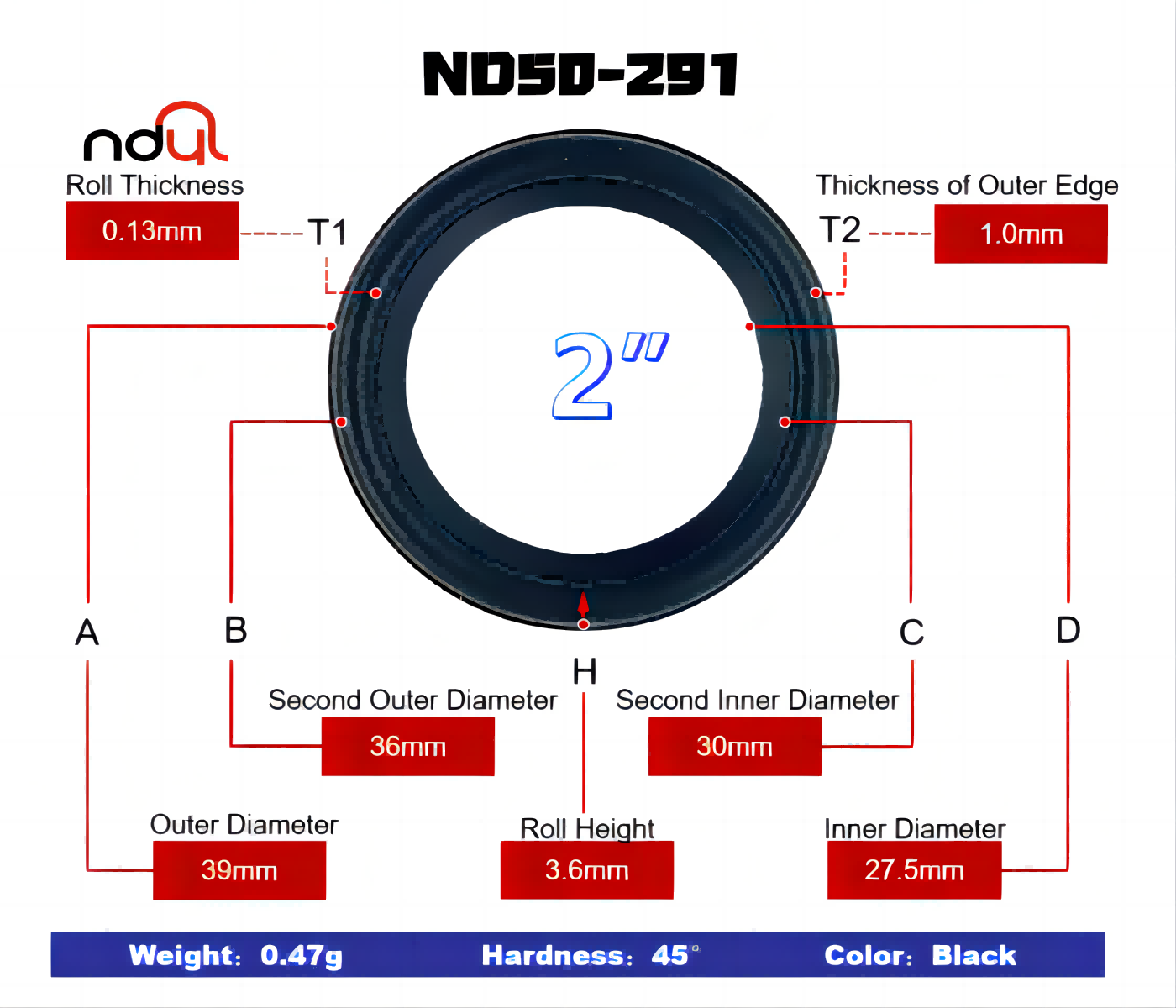 2″-Speaker rubber surround – EPDM rubber edge