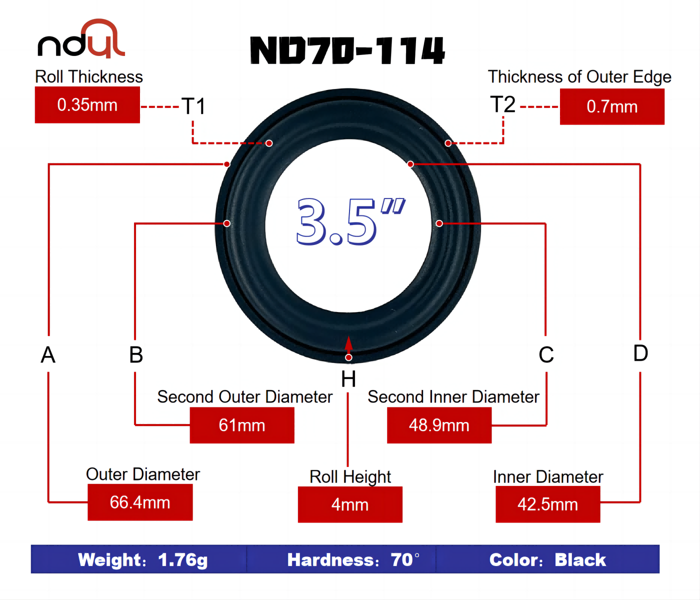 3.5″-Speaker rubber surround – SBR rubber edge Featured Image