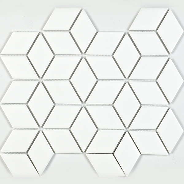 2022 Latest Design Black Stone Mosaic Tile - Diamond Shape Motivo Decoration Porcelain Mosaic – Missippi