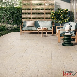 Aggregate Terrazzo stone Porcelain Tile In 600x600mm With SmoothGrip Finish For Indoor and Outdoor