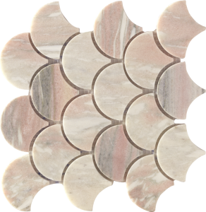 Сет-установленная плитка мозаики камня мрамора рыбьей чешуи естественная для пола и стены