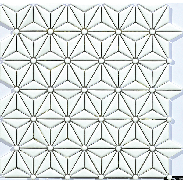 Factory wholesale Sahara Carrara Brick Marble Mosaic - Triangle Shape Motivo Decoration Ceramic Mosaic – Missippi
