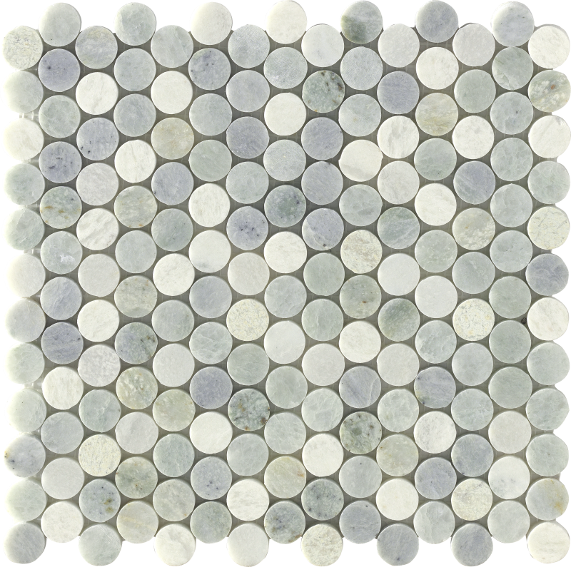 Top Quality White Stone Mosaic Tiles - Penny Round  Shape Forma Tuscany Marble Mosaic – Missippi