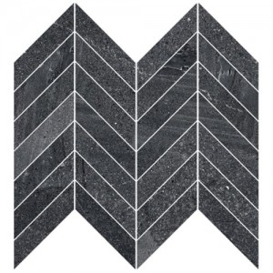 Porcelánová dlaždicová mozaika Shell Sandstone Look ve tvaru šipky a lineárního tvaru