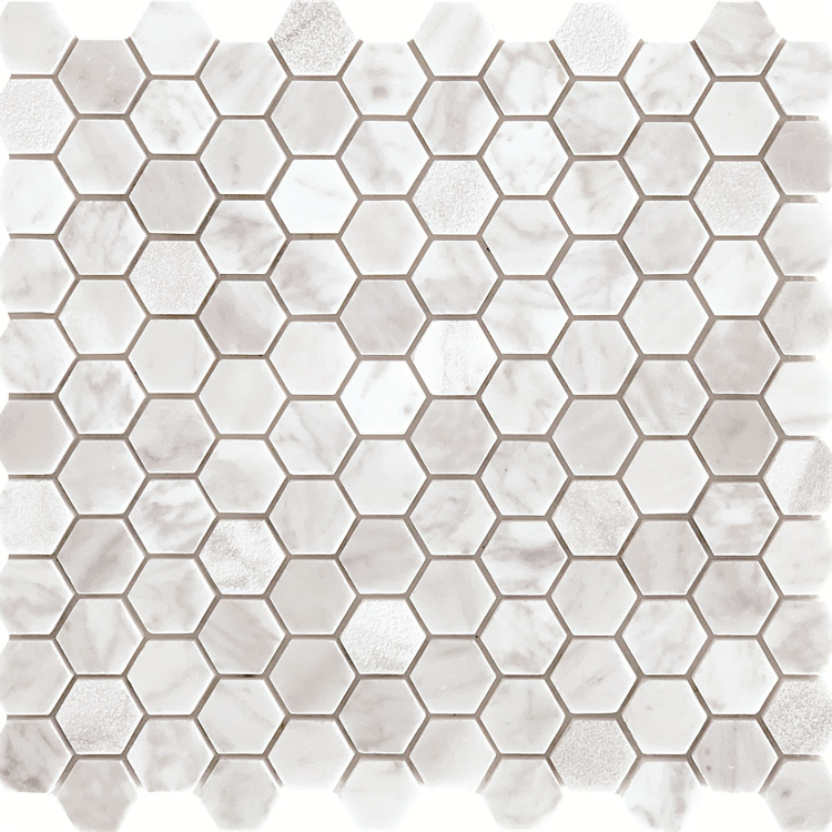 2022 New Style Glass Stone Mosaic Tile - Hexagon  Shape Forma Tuscany Marble Mosaic – Missippi