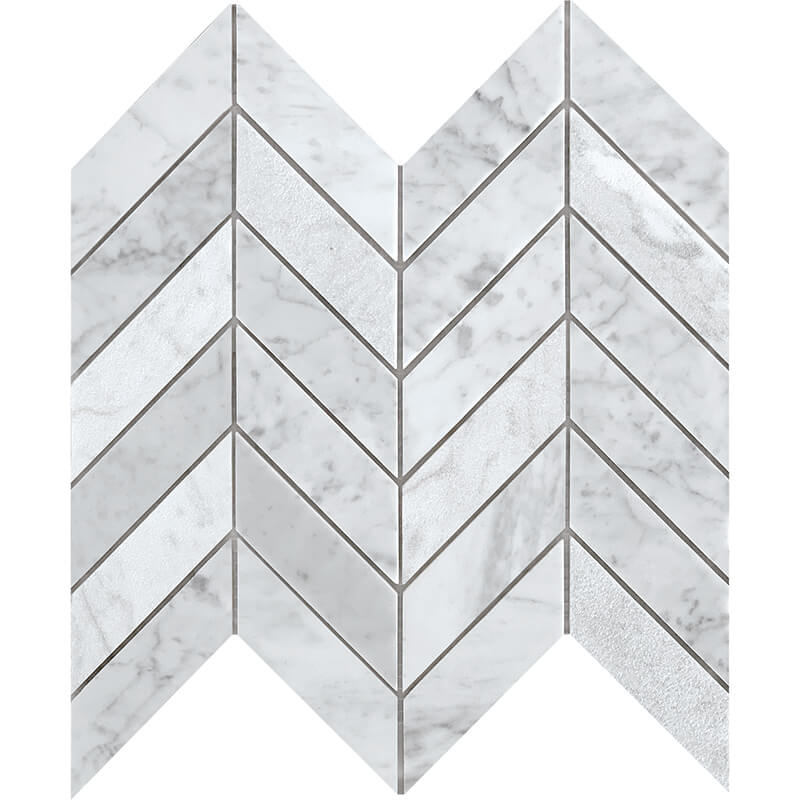 High definition Marble And Glass Mosaic Tile - Chevron Shape Forma Tuscany Marble Mosaic – Missippi