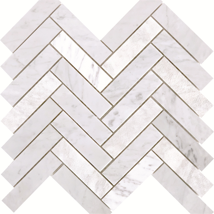 Top Suppliers Marble Mosaic Tile Bathroom - Hearing Bone Shape Forma Tuscany Marble Mosaic – Missippi