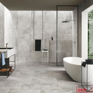 Tundra Grey&White Full-body Porcelain Tile Marmorna ploščica v 600x600mm & 600x1200mm SmoothGrip zaključku &2cm Paver Bullnose tile