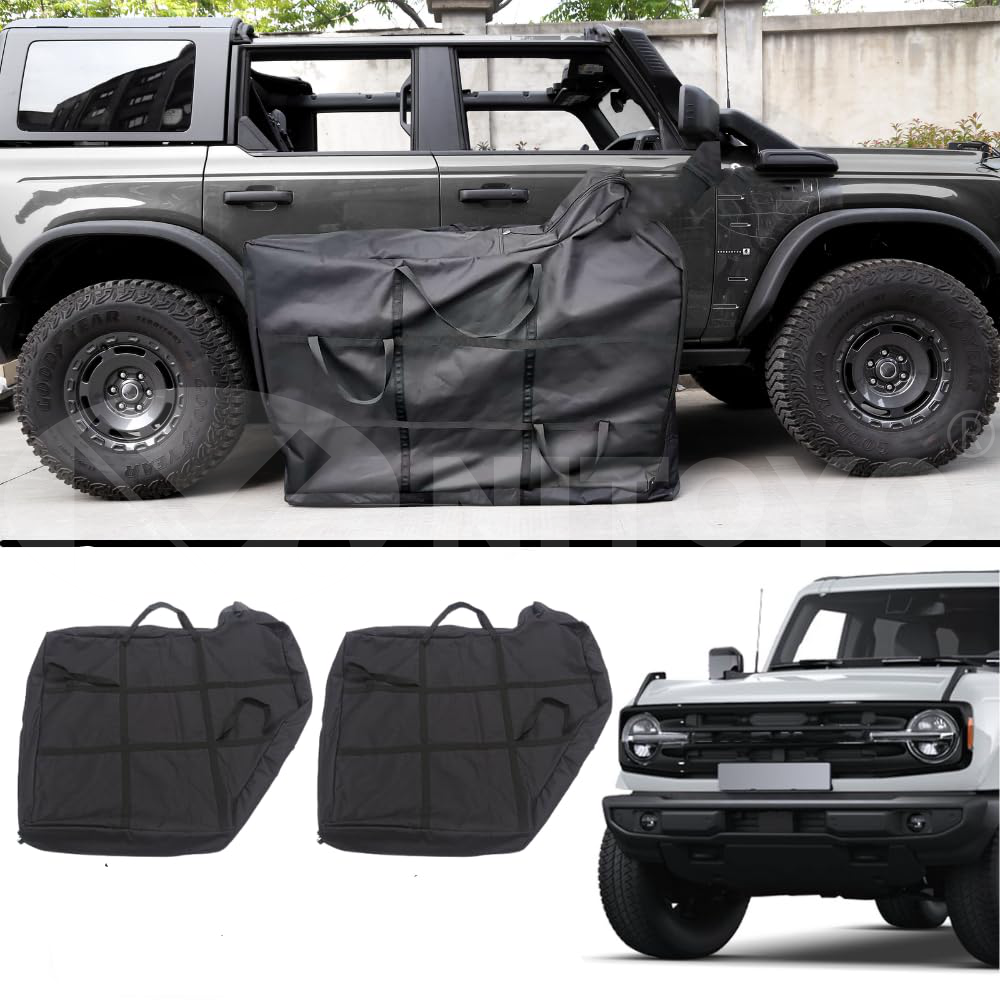 NITOYO Car Door Storage Bags (2 pack for back door) FIT for Ford Bronco 2024 2023 2022 2021 Featured Image