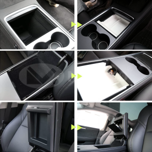 NITOYO Upgraded WHITE Center Console Organizer Tray fit for Tesla Model 3/Y