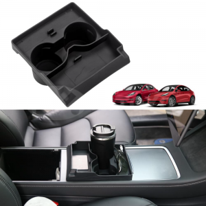 NITOYO Cup Holder 4-in-1 Multifunctional Center Console Organizer Tray Fits for Tesla Model 3/Y