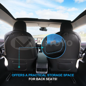 NITOYO Rear Seat Step Protectors Backrest Protectors Step Mats (2 pieces) fit for Tesla Model 3/Y