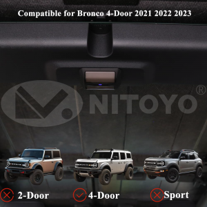 NITOYO Rear Ceiling Lights (Not Fit 2 Door)  Fit for Ford Bronco