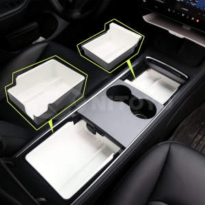 NITOYO Upgraded WHITE Center Console Organizer Tray fit for Tesla Model 3/Y