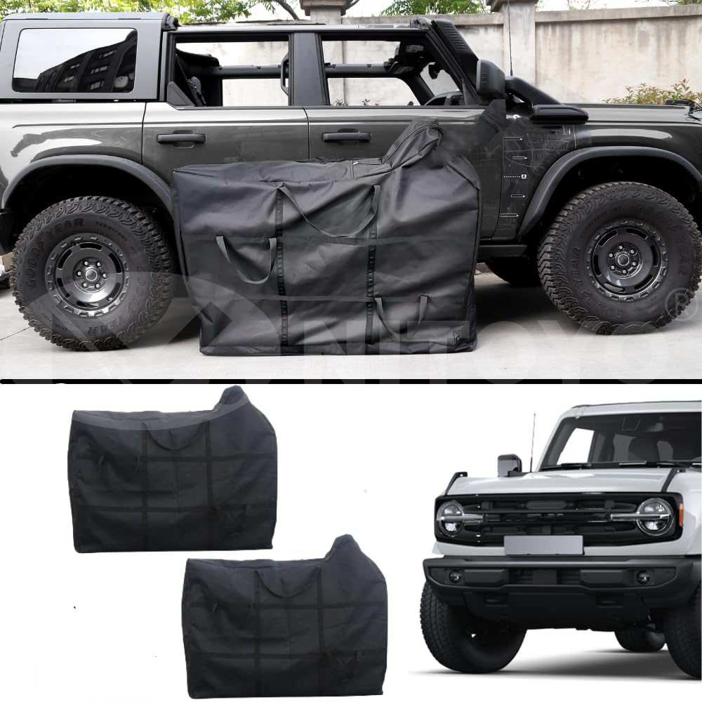NITOYO Car Door Storage Bags (2 pack for front door) FIT for Ford Bronco 2021 2022 2023 Featured Image