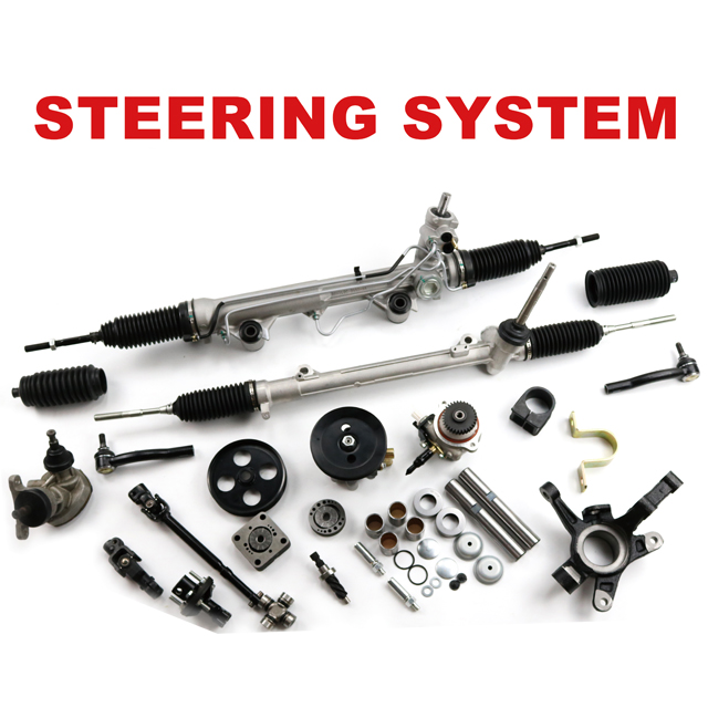 WHAT IS STEERING SYSTEM AND THE PARTS IN IT ?