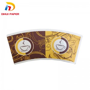 China Wholesale Coated Paper Fans For Paper Cups Manufacturers Suppliers –  Customize Logo Printed Paper Cup Fan  – Dihui