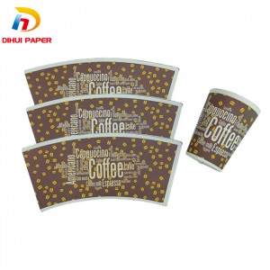 Special Design for Personalized Paper Cup Holder Wholesale Printed Paper Cup Fan for Hot Drinks