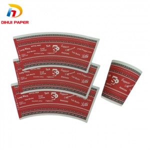 Special Price for Corrugated Paper Cup Fan Wholesale Printing Coffee Paper Cup Fan with Private Logo