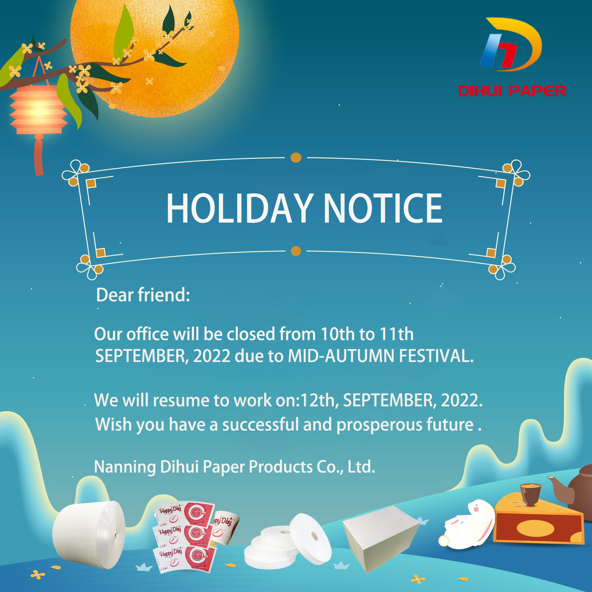 Mid-Autumn Holiday Notice