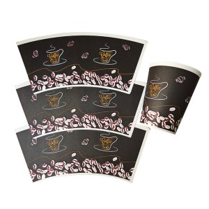 Good User Reputation for Customized Sun App Yibin Paper Cup Fans Paper Cup Sleeve PE Coated Paper Fan For Coffee Cup