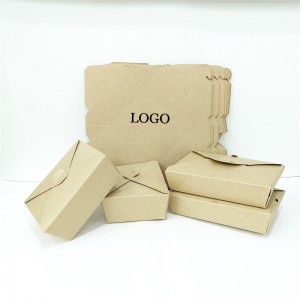 Caixa de refeição - Caixa de papel personalizada de fábrica para lancheira de comida para viagem