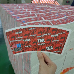 Flexo Printing 210 18 Gsm 9 Oz Yibin Paper Cup Fan Pe Coated