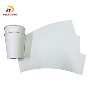 100% Original Custom Printed Disposable Cup Fan Coffee Paper Fan Raw Material for Paper Cup