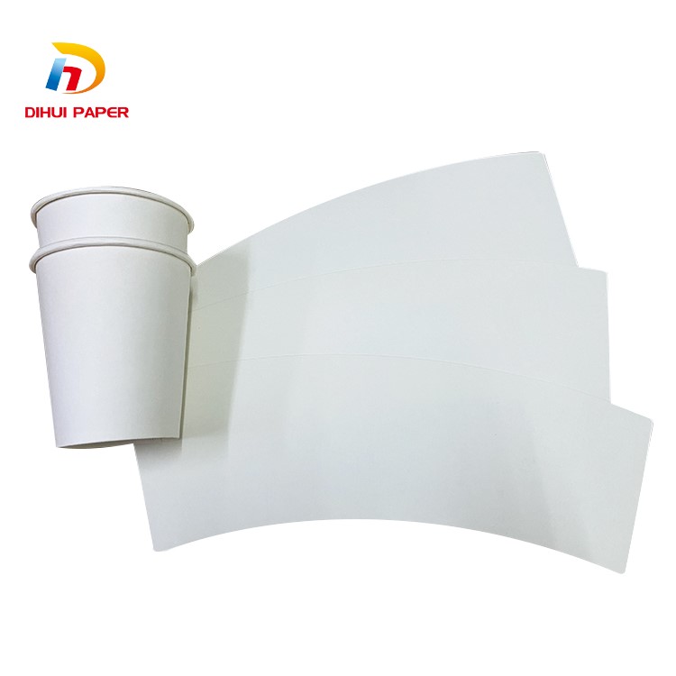 China Wholesale Paper Cup Raw Material Printed For Customized聽Paper聽Cup聽Fans Exporters –  Paper cup fan coated PE blank paper cup raw material fan  – Dihui