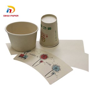 Hot New Products Wholesale Custom Logo Disposable Paper Fan for Paper Cup