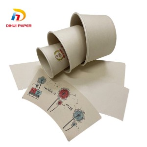 Reasonable price Printed Paper Cup Fan PE Coated Raw Material High Quality 6.5oz Paper Cup Fan